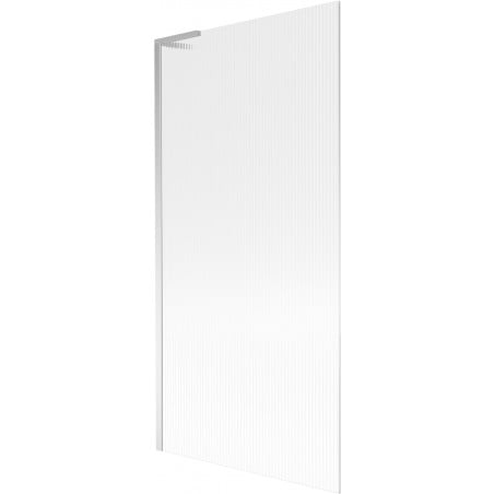 Mexen Next L Badewannenfaltwand 1-flügelig 90 x 150 cm, Streifen, Chrom - 895-090-000-03-09-01