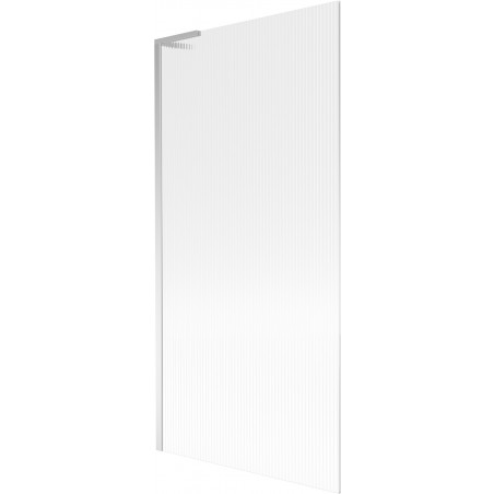 Mexen Next L badwand 1-delig 90 x 150 cm, strepen, chroom - 895-090-000-03-09-01