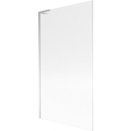 Mexen Next L Badewannenabtrennung, 1-flügelig, 100 x 150 cm, Streifen, Chrom - 895-100-000-03-09-01
