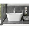Mexen Montana freistehende Badewanne 180 x 90 cm, weiß, Überlauf weiß - 52011809000-20