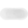 Mexen Montana freistehende Badewanne 180 x 90 cm, weiß, Überlauf weiß - 52011809000-20