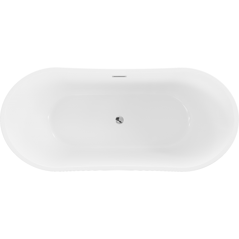 Mexen Montana freestanding bathtub 180 x 90 cm, white, chrome overflow - 52011809000-01