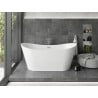Mexen Montana freistehende Badewanne 180 x 90 cm, weiß, Überlauf verchromt - 52011809000-01