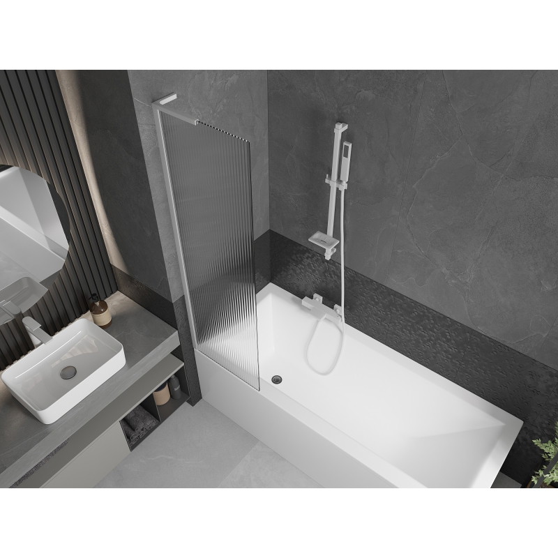 Mexen Next L vannikara seinal magistraal 1-tiivane 50 x 150 cm, triibuline, valge - 895-050-000-03-09-20