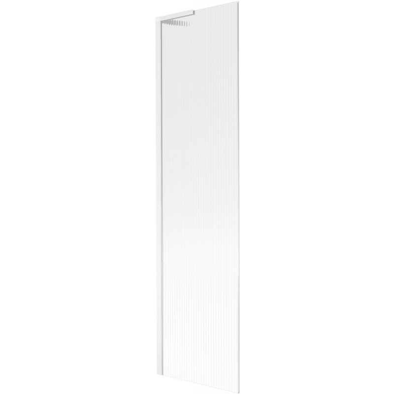 Mexen Next L Badewannenfaltwand 1-flügelig 50 x 150 cm, Streifen, weiß - 895-050-000-03-09-20