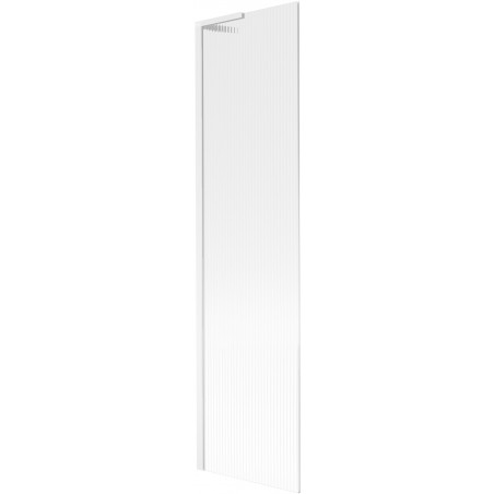 Mexen Next L Badewannenfaltwand 1-flügelig 50 x 150 cm, Streifen, weiß - 895-050-000-03-09-20