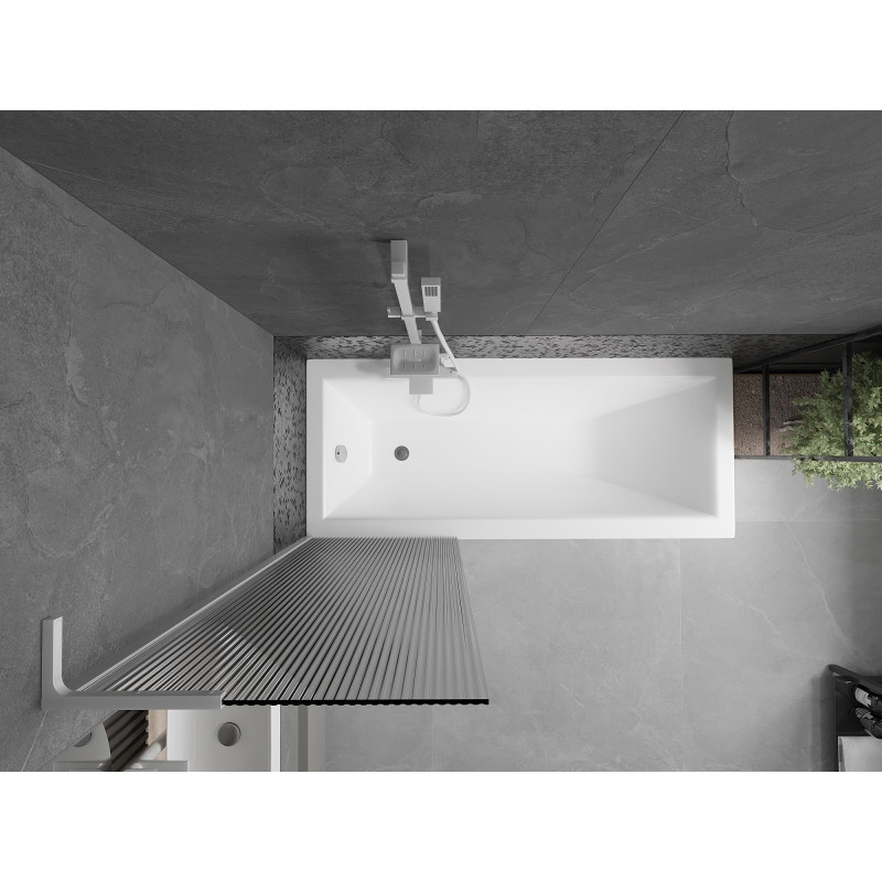 Mexen Next L vanniekraan ühepoolne 60 x 150 cm, triibud, valge - 895-060-000-03-09-20