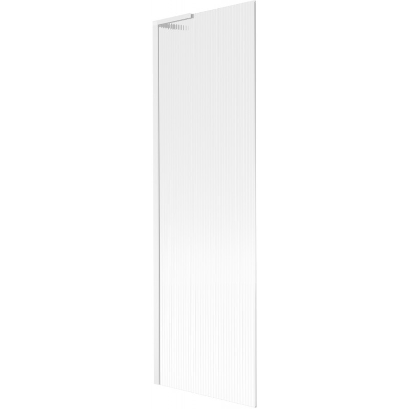 Mexen Next L Badewannenfaltwand 1-flügelig 60 x 150 cm, Streifen, weiß - 895-060-000-03-09-20