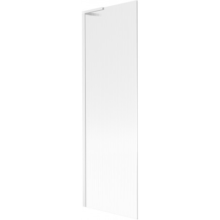 Mexen Next L Badewannenfaltwand 1-flügelig 60 x 150 cm, Streifen, weiß - 895-060-000-03-09-20