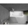 Mexen Next L jednokrilni paravan za kadu 70 x 150 cm, pruge, bijeli - 895-070-000-03-09-20