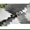 Mexen Montana vrijstaande badkuip 180 x 90 cm, wit, overloop gun gray geborsteld - 52011809000-66