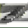 Mexen Montana vrijstaande badkuip 180 x 90 cm, wit, overloop gun gray geborsteld - 52011809000-66