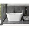 Mexen Montana freistehende Badewanne 180 x 90 cm, weiß, schwarzer Überlauf - 52011809000-70