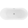 Mexen Montana freestanding bathtub 180 x 90 cm, white, gun metal overflow - 52011809000-95