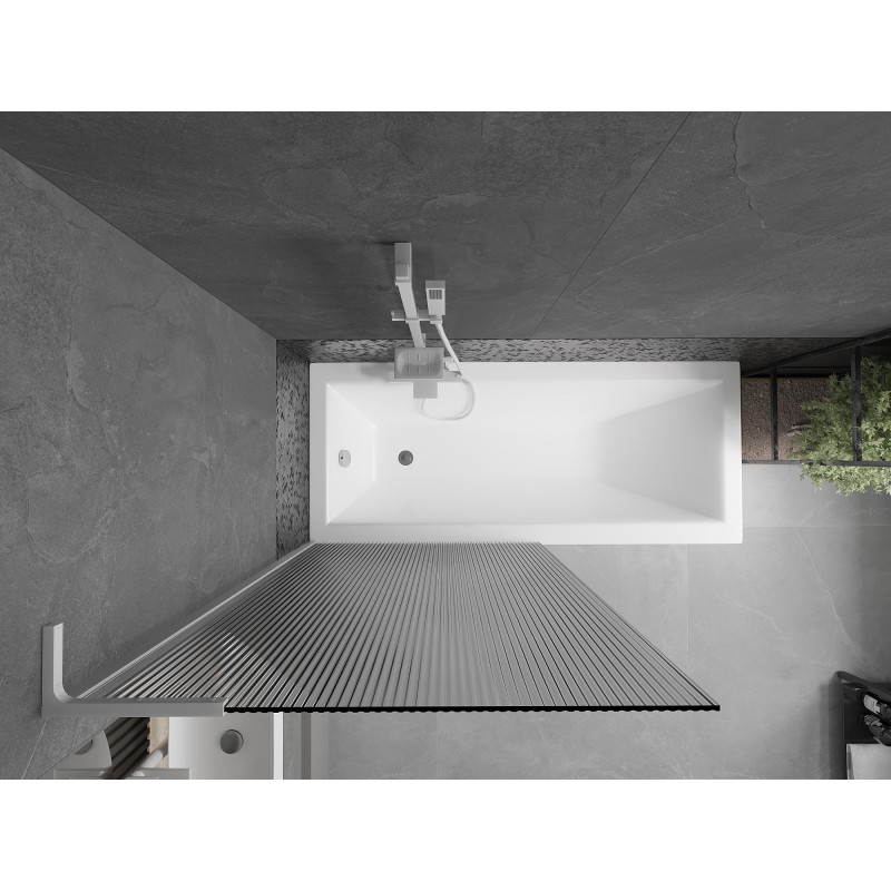 Mexen Next L vanniekardin, 1-osaline, 90 x 150 cm, triibuline, valge - 895-090-000-03-09-20