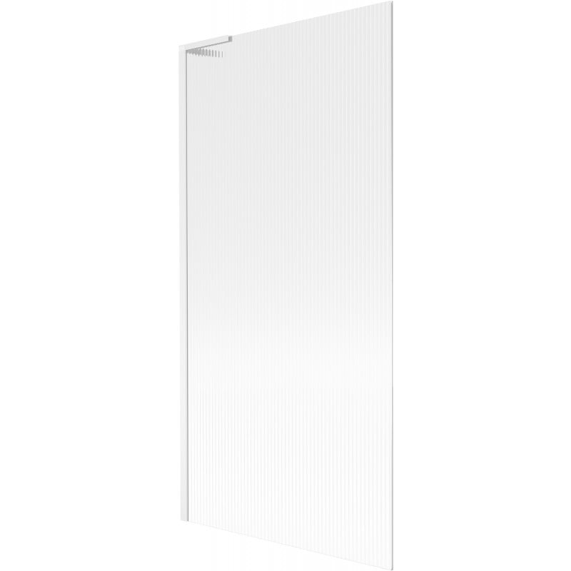 Mexen Next L paratia da vasca 1 anta 90 x 150 cm, righe, bianco - 895-090-000-03-09-20
