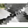 Mexen Montana freistehende Badewanne 180 x 90 cm, weiß/schwarz, weißer Überlauf - 52011809075-20