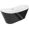 Mexen Montana free-standing bathtub 180 x 90 cm, white/black, gold overflow - 52011809075-50