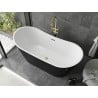 Mexen Montana freestanding bathtub 180 x 90 cm, white/black, brushed gold overflow - 52011809075-55