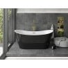Mexen Montana freestanding bathtub 180 x 90 cm, white/black, brushed gold overflow - 52011809075-55