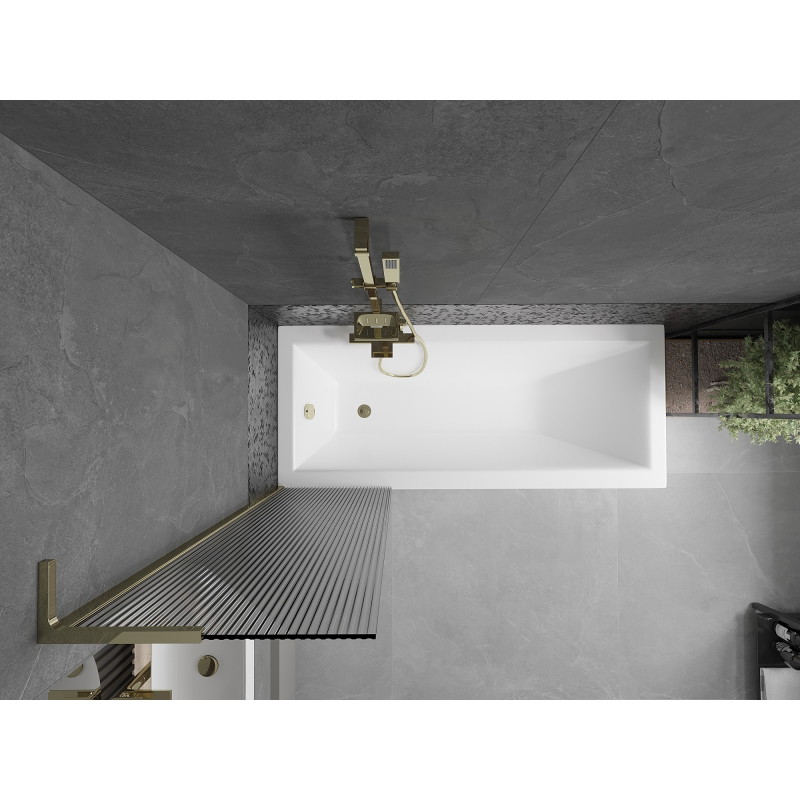 Mexen Next L vannitoapaneel 1-tiivaline 50 x 150 cm, triibuline, kuldne - 895-050-000-03-09-50