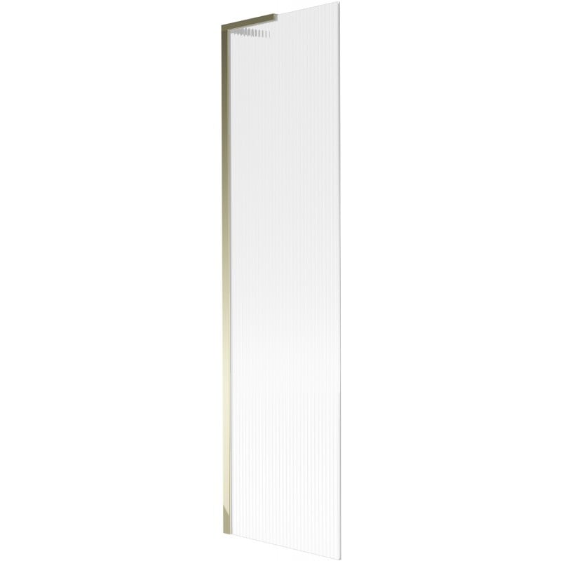Mexen Next L divisória de banho de 1 painel 50 x 150 cm, riscas, dourado - 895-050-000-03-09-50