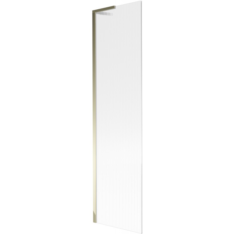 Mexen Next L paratia da vasca da bagno con 1 anta 50 x 150 cm, strisce, dorato - 895-050-000-03-09-50