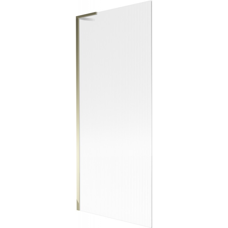 Mexen Next L Badewannenfaltwand 1-flügelig 80 x 150 cm, Streifen, Gold - 895-080-000-03-09-50