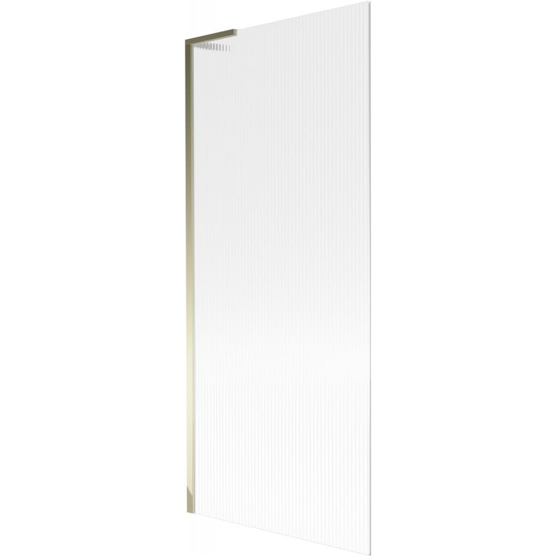 Mexen Next L Bathtub Screen 1-Panel 80 x 150 cm, Stripes, Gold - 895-080-000-03-09-50