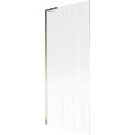 Mexen Next L Badewannenfaltwand 1-flügelig 80 x 150 cm, Streifen, Gold - 895-080-000-03-09-50