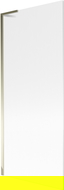 Mexen Next L Badewannenfaltwand 1-flügelig 80 x 150 cm, Streifen, Gold - 895-080-000-03-09-50