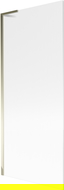 Mexen Next L Bathtub Screen 1-Panel 80 x 150 cm, Stripes, Gold - 895-080-000-03-09-50