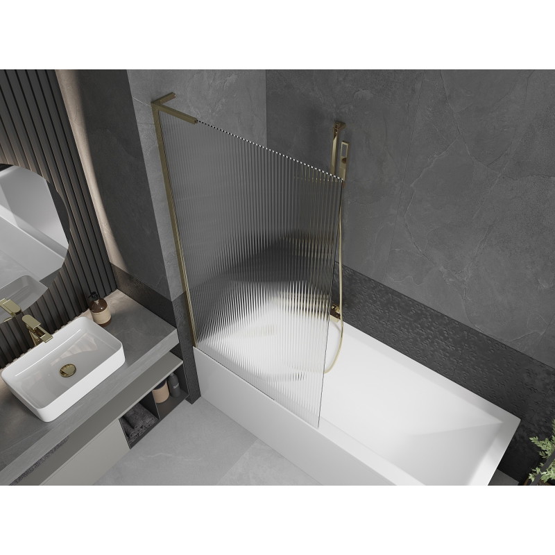 Mexen Next L vannisein 1-osaline 90 x 150 cm, triibuline, kuldne - 895-090-000-03-09-50