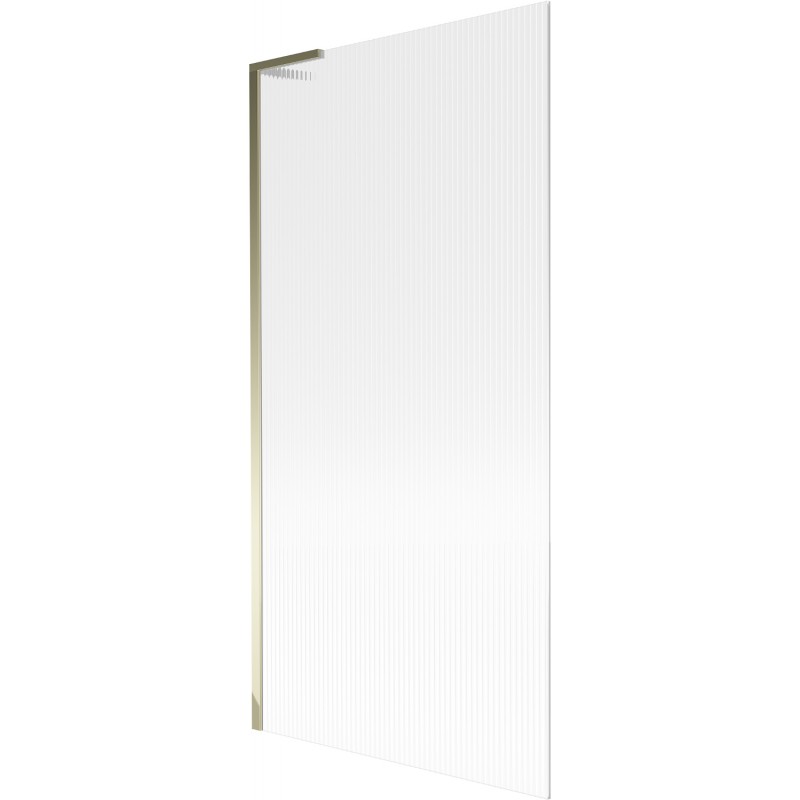 Mexen Next L bathtub screen 1-winged 90 x 150 cm, stripes, gold - 895-090-000-03-09-50