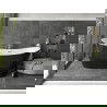 Mexen Montana vrijstaande badkuip 180 x 90 cm, wit/zwart, geborsteld nikkel overloop - 52011809075-97