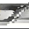 Mexen Montana vrijstaande badkuip 180 x 90 cm, wit/zwart, geborsteld nikkel overloop - 52011809075-97