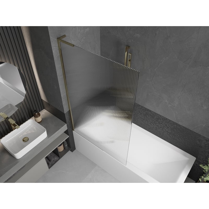 Mexen Next L vannisein 1-osaline 100 x 150 cm, triibuline, kuldne - 895-100-000-03-09-50