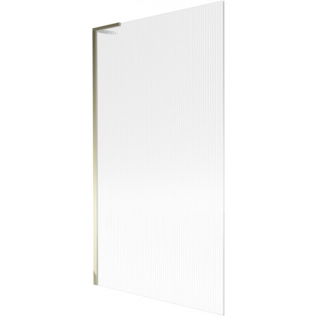 Mexen Next L resguardo de banho de 1 painel 100 x 150 cm, riscas, dourado - 895-100-000-03-09-50