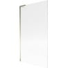 Mexen Next L bath screen 1-wing 100 x 150 cm, stripes, gold - 895-100-000-03-09-50