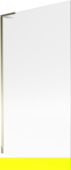 Mexen Next L bathtub screen 1-wing 100 x 150 cm, stripes, gold - 895-100-000-03-09-50