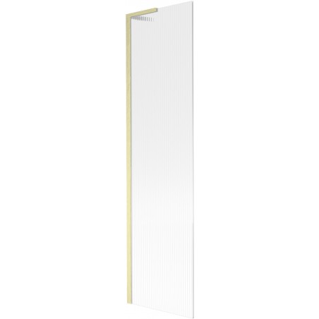 Mexen Next L klizni paravan s 1 krilom 50 x 150 cm, pruge, zlato brušeno - 895-050-000-03-09-55