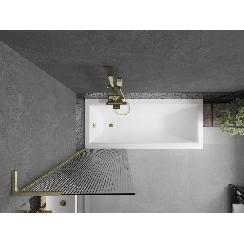 Mexen Next L vannipaneel, 1-ukseline 60 x 150 cm, triibuline, harjatud kuld - 895-060-000-03-09-55