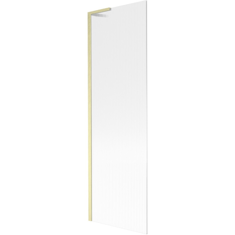 Mexen Next L tuš paravan s jednim krilom 60 x 150 cm, pruge, zlatni brušeni - 895-060-000-03-09-55