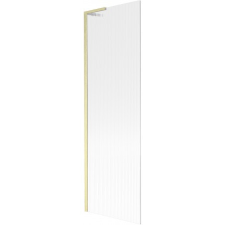 Mexen Next L Badewannenfaltwand 1-flügelig 60 x 150 cm, Streifen, gold gebürstet - 895-060-000-03-09-55