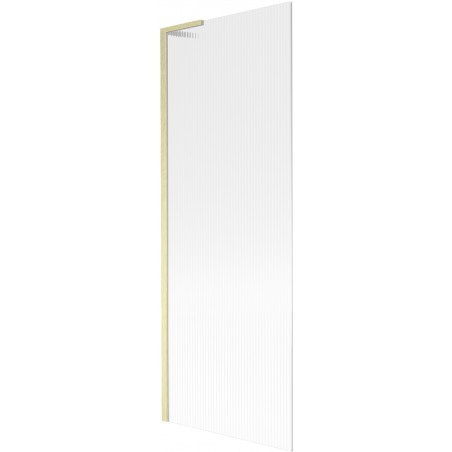 Mexen Next L Badewannenwand 1-flügelig 70 x 150 cm, Streifen, gold gebürstet - 895-070-000-03-09-55