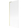 Mexen Next L jednokrilni tuš paravan 80 x 150 cm, pruge, zlatno brušeno - 895-080-000-03-09-55