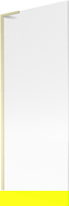 Mexen Next L Bathtub Screen 1-Panel 80 x 150 cm, Stripes, Brushed Gold - 895-080-000-03-09-55