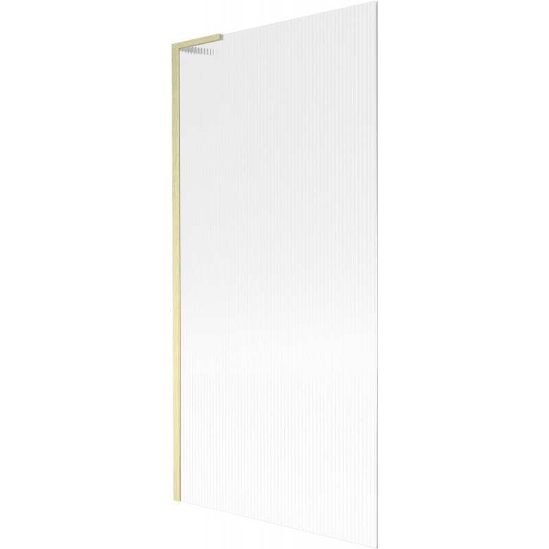 Mexen Next L badwand 1-vleugelig 90 x 150 cm, strepen, goud geborsteld - 895-090-000-03-09-55