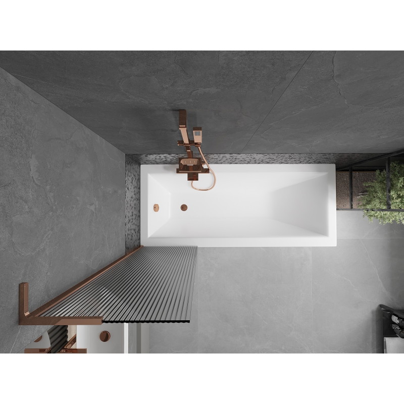 Mexen Next L vanniklapp 1-tiivaline 50 x 150 cm, triibuline, roosa kuld - 895-050-000-03-09-60
