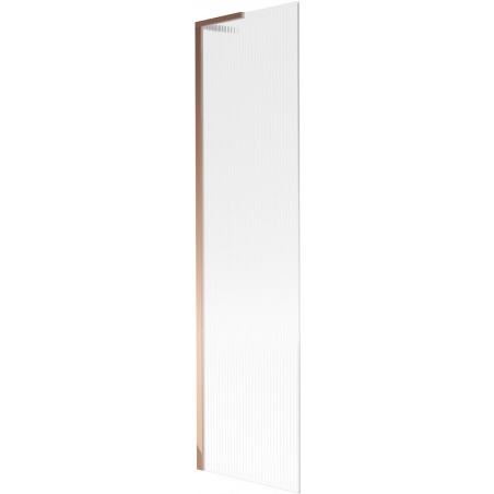 Mexen Next L paroi de baignoire 1 vantail 50 x 150 cm, rayée, or rose - 895-050-000-03-09-60